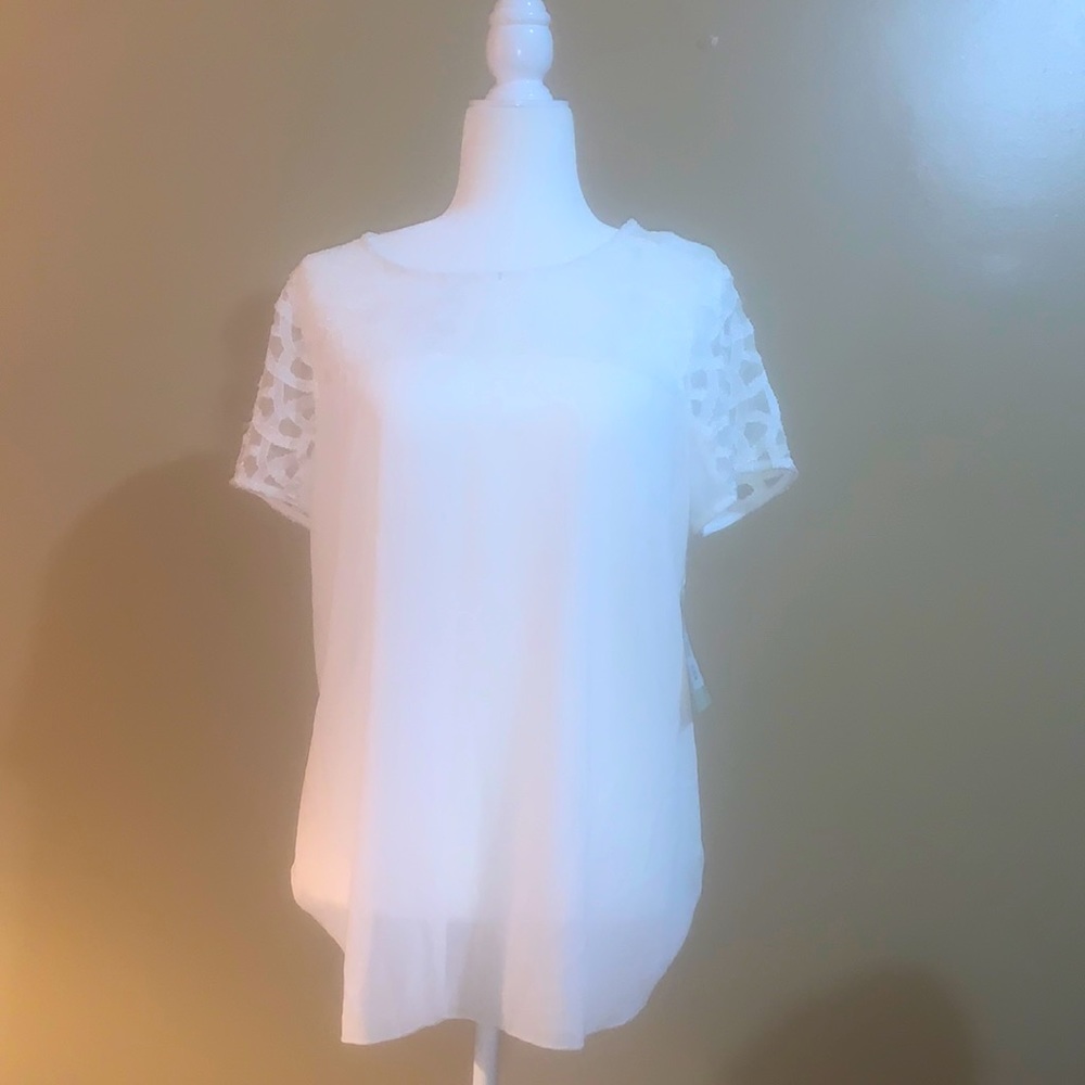 White Slightly See Through Blouse